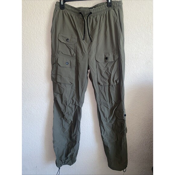 American Stitch Tactical Pants Cargo Jogger Large Army Green Bungee Bottom Men - Picture 1 of 11